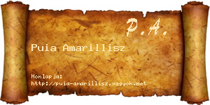 Puia Amarillisz névjegykártya